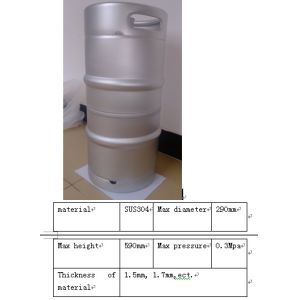 Buy cheap 1/4 Beer Keg , 7.75 Gallon Keg With External Diameter 278mm product