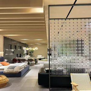 Buy cheap Rose Gold White Crystal 304 Stainless Steel Partition For Restaurant Decoration With Light from wholesalers