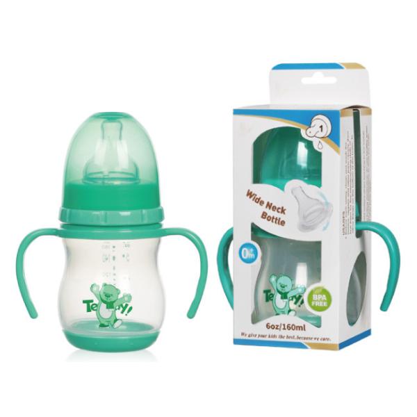 Quality Wide Neck Arc Polypropylene Baby Bottles BPA Free 6oz 160ml for sale