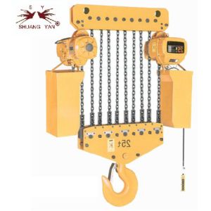 China 25T / 55000lb Electric Motor Chain Hoist With Beam Trolley Light Aluminum Alloy on sale