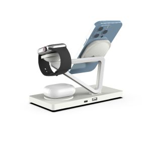 Buy cheap 15W Magnetic Wireless Charger With Night Light ABS zinc Alloy Material for Phone Output 5W Airpods 2W in Black and White from wholesalers