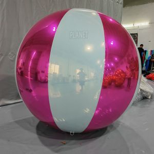 China Giant Durable PVC Inflatable Shiny Mirror Ball Inflatable Mirror Balloon For Event Decoration on sale