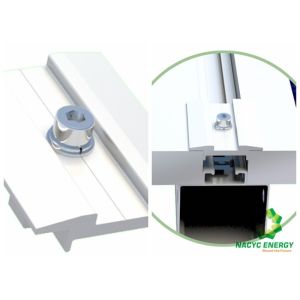 Anodized Aluminum Ground Solar Racking Systems Framed PV Module Easy Installatio