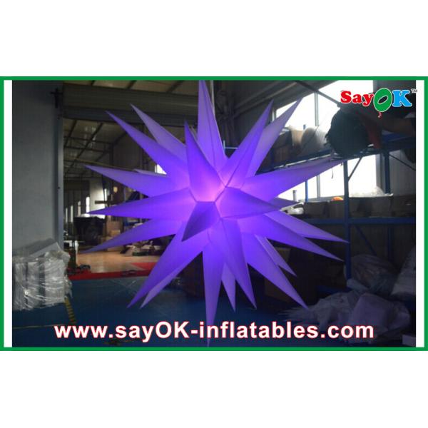 Custom Made Giant LED Inflatable Star For Outdoor Wedding Decoration