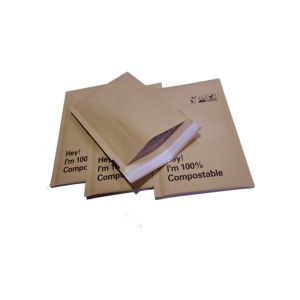 Buy cheap Kraft Bubble PBAT Biodegradable and Compostable Bags With Self Sealing from wholesalers