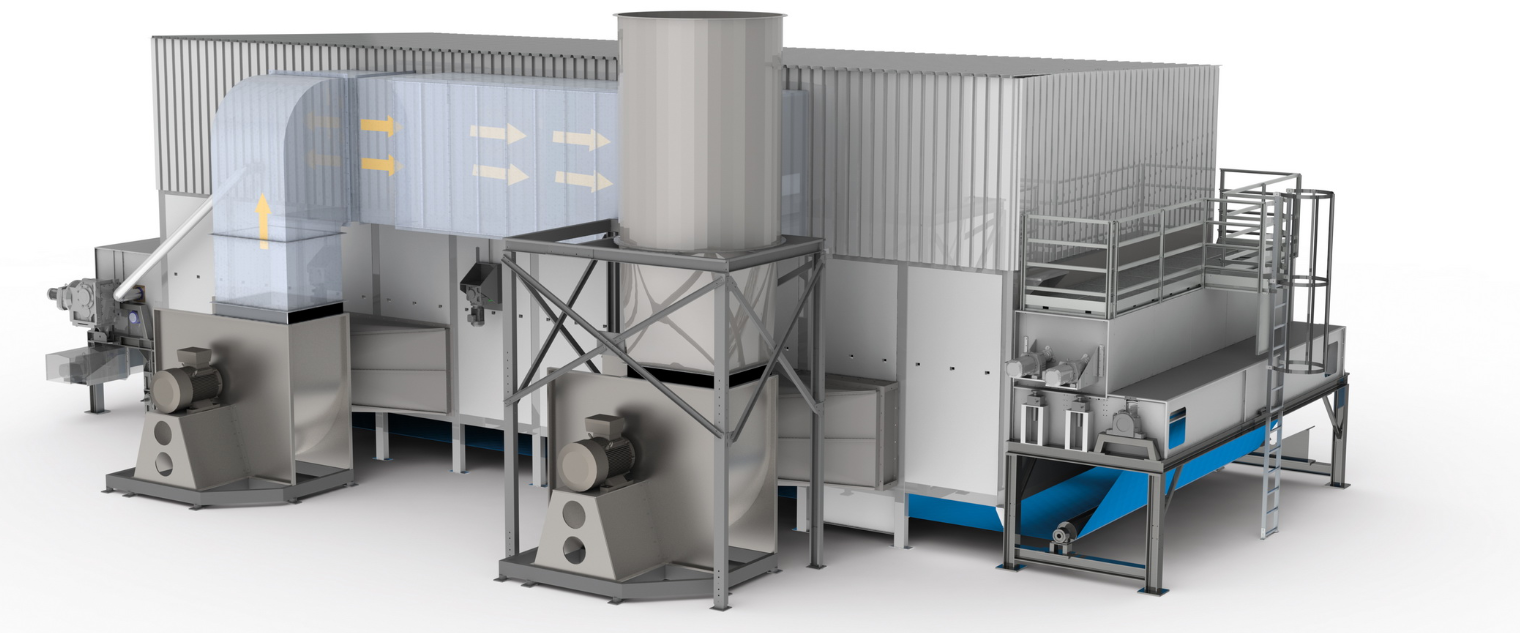 Buy cheap Efficient Low Emission Particle Board PB OSB Low Temperature Belt Type Dryer product