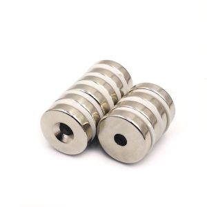 Buy cheap Strong Ndfeb N35 Permanent Ring Neodymium Magnet Nickel Coating from wholesalers