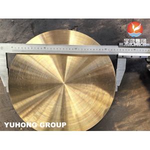 China ASTM B171 C46400 Naval Brass Disk Copper Alloy Plate For Tubesheet Drilling Heat Exchanger Components on sale