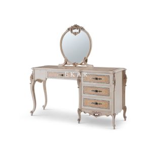 Buy cheap Classic Hand Carved Luxury Wooden Dressing Table With Mirror product