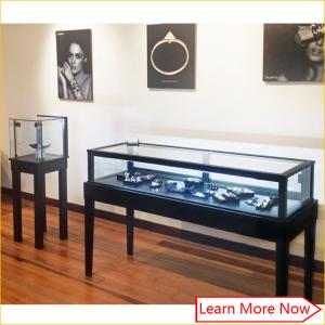 China Luxury mdf metal black paint jewelry retail supplies/jewelry store fixtures displays on sale
