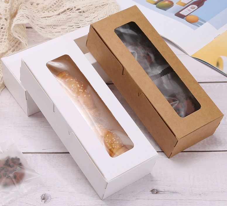 Buy cheap Custom Kraft Paper Window Boxes For Macarons Pastries Flip Top Design from wholesalers