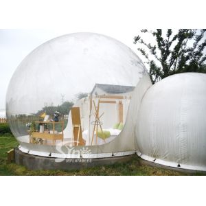 4m Outdoor Transparent Inflatable Camping Bubble Tent With Frame Tunnel Entrance