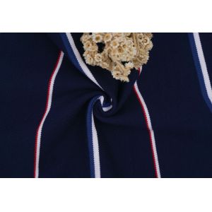 Buy cheap Breathable Wear-Resistant Skin-Friendly Anti-Wrinkle Crisp Striped Knit Fabric For T-Shirt from wholesalers