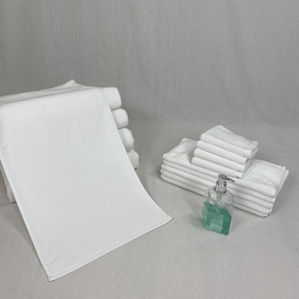 Quality Rectangular Water Absorbent White Cotton Face Towel for sale