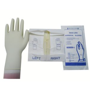 Buy cheap Comfortable Sterile Latex Surgical Gloves Micro Rough Surface Texture product