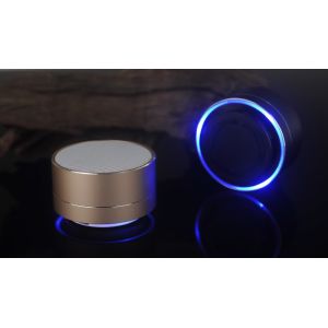 2018 New products A10 mini bluetooth ibastek 3W speaker with colorful LED FM