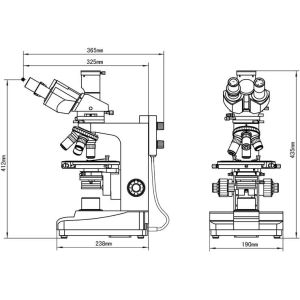 Trinocular Transmitted / Reflected Polarizing Light Microscope A15.0203 Wide