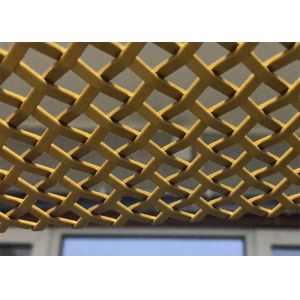 Gold Color Architectural Metal Mesh Stainless Steel 0.5m-2.0m Width