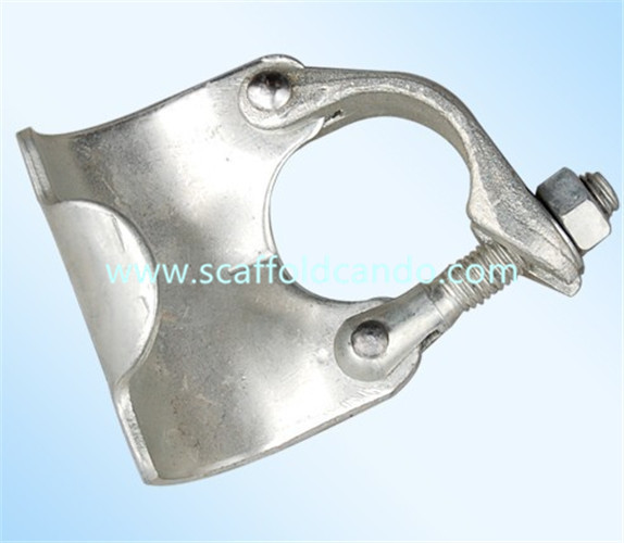 Quality British pressed putlog coupler, drop forged single clamp 48.3mm size, electro galvanized finish for constructions for sale