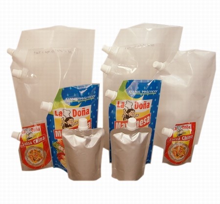 Quality Aluminum Foil Plain Spout Pouch Packaging With Cap for sale