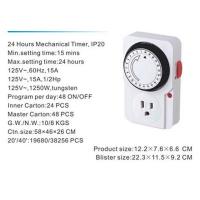 China Worldwide US Plug 24 Hour Programmable Mechanical Electrical Plug Program Timer Power Switch Energy Saver for sale