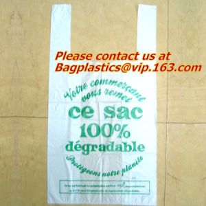 Buy cheap 100% Biodegradable and Compostable, T-shirt Bags, EN13432 Certificate, green product
