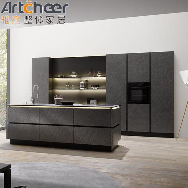 Quality Commercial European Style Kitchen Cabinet with Modern Design and Melamine Finish for sale