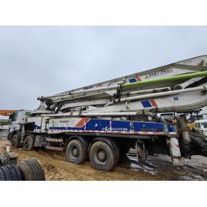 Buy cheap Stocked 49m Used Concrete Boom Pump with High Capacity and Cylinder Type Structure from wholesalers