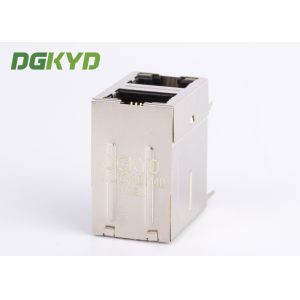 2x1 Double deck 10 Pin Rj45 Connector 1000base T TX cat6 rj45 magnetics