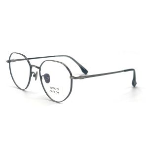MD114 Round Metallic Optical Frames 54-18-146 With Lightweight Material