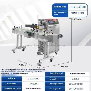 Buy cheap 2025 Newest LGYS-4000 Aluminum Foil Induction Sealing Machine High Efficiency Induction Sealer with Conveyer Production Line from wholesalers