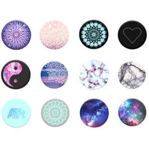 Buy cheap 40-60mm Hexagon Agate Slice Universal Cell Phone Expanding Handle Hand Grip Holder and Stand for holder Your Phone from wholesalers