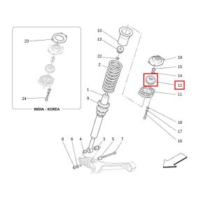 Buy cheap For Maserati Granturismo M145 Quattroporte Rear Shock Absorber Top Glue OEM 228842 from wholesalers