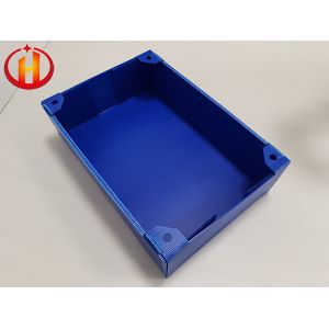 Buy cheap Reusable Blue Plastic Corrugated Totes Collapsible from wholesalers