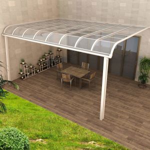 Aluminum Polycarbonate M Shape Black Color or Customized Color Carport Shelter