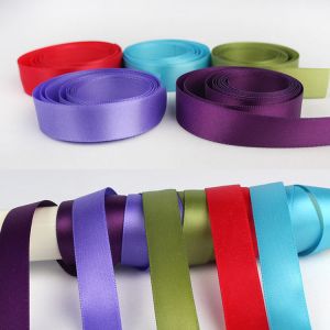 Smooth Double Faced Satin Ribbon , Eco Friendly Silver Satin Ribbon