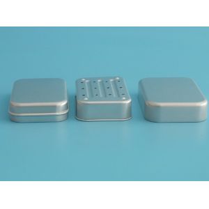 Buy cheap 102 * 70 * 37 Silver Rectangular Aluminum Box Soap Metal Packaging Box from wholesalers