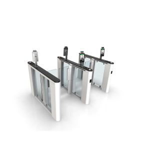 Slim Automatic Systems Turnstiles Fingerprint , Swing Arm Barrier Gate Face