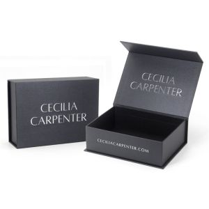 Buy cheap Grey Magnetic Gift Box Packaging With Custom Silvery Logo from wholesalers