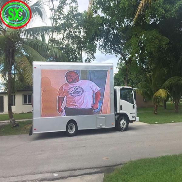 Quality High Brightness Mobile Truck LED Display with Computer Synchronous Control Mode and IP65 Rating 5000-8000 Nits for sale