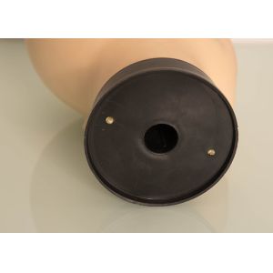 Soft Rubber Standing Bald Mannequin Head With Shoulders Eyelash