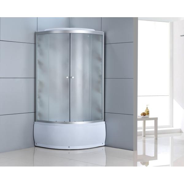Quality Bathroom White Quadrant Shower Enclosure Aluminum Frame for sale