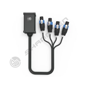 Buy cheap 4 Channel 4 Pin Female Connector Electrical Glass Reinforced OEM OFC Loud Speaker Cable with Speakon Junction Box from wholesalers