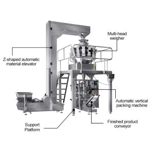 China 55bags/min Granule Packing Machine Nitrogen Filling 300g Plantain Chips on sale