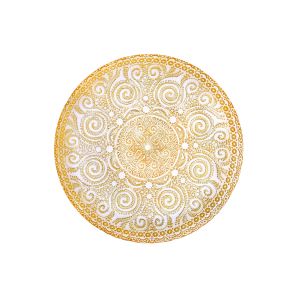 Buy cheap Centrifugal Casting Embossed Round Crystal Glass Plates Retro Design from wholesalers