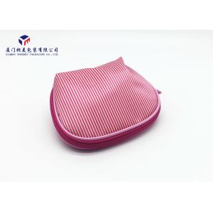 Buy cheap Trapezoid Fashion Design Fabric Makeup Bag Pink Color Size 11.5cm X 5cm X 11.5cm from wholesalers