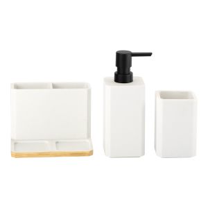 Buy cheap Sand Stone Base White Polyresin Bathroom Caddy with Certification BSCI Soap Dispenser from wholesalers