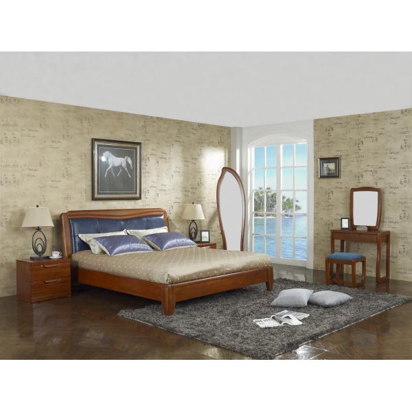New design Upholstered headboard Bedroom furniture set By ISO9001 and FSC china