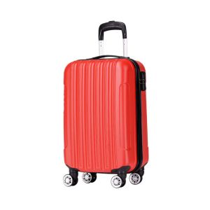 Buy cheap ABS TSA Lock Red ODM 190D 4 Wheel Trolley Luggage product