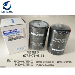 China PC200-6 PC200-7 Excavator Fuel Filter 6732-71-6111 on sale